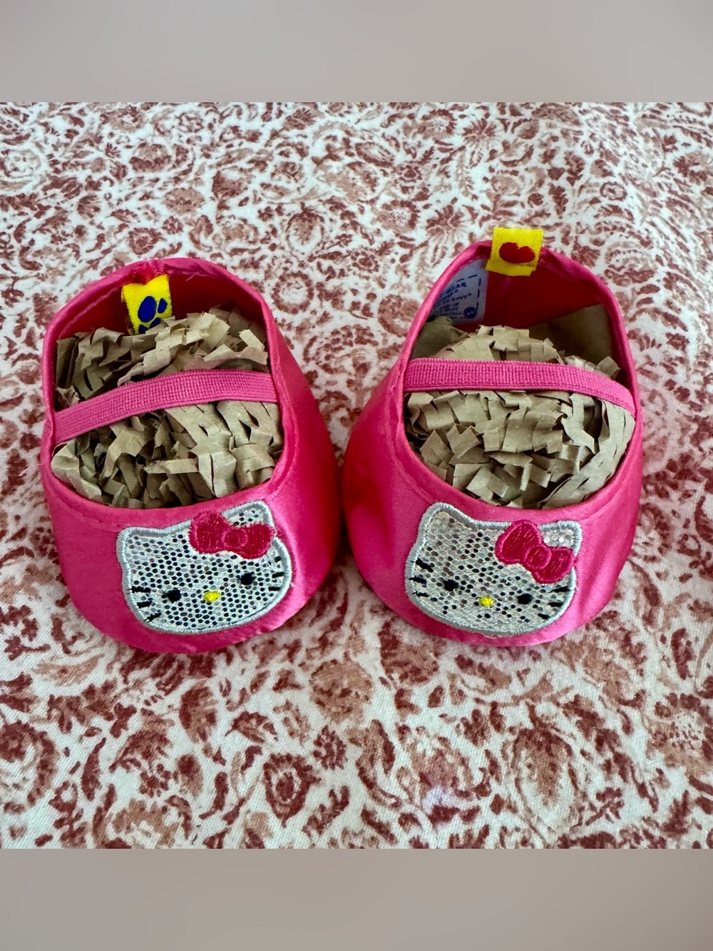 Hello kitty build a bear denim hot pink shoes sequin watercolor hello kitty Bab